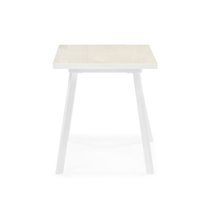 Стеклянный стол Маккензи 120(150)х70х77 латте / белый