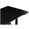 Стеклянный стол Марвин 160(220)х90х76 черный мрамор / черный