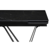 Стеклянный стол Марвин 160(220)х90х76 черный мрамор / черный