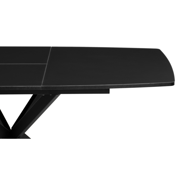 Стеклянный стол Палу 130(170)х80х76 черный