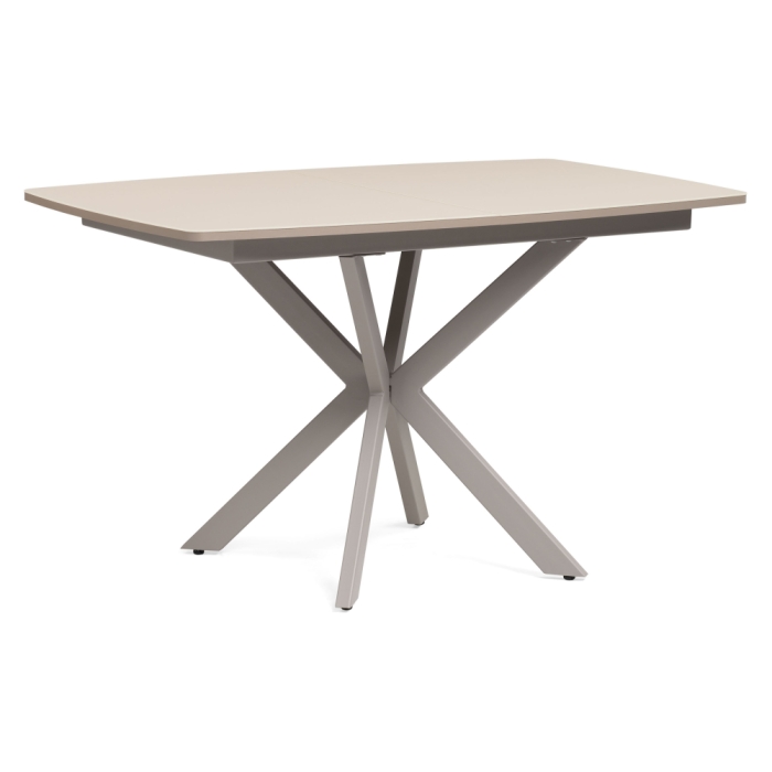 Стеклянный стол Палу 130(170)х80х76 латте / капучино