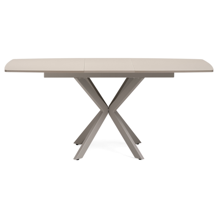 Стеклянный стол Палу 130(170)х80х76 латте / капучино