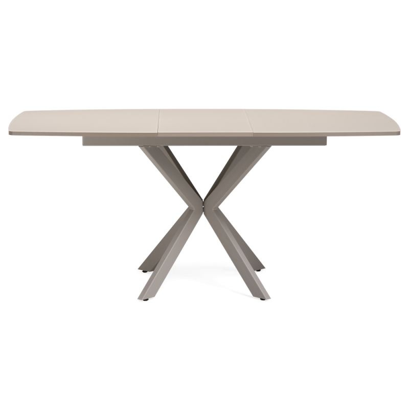 Стеклянный стол Палу 130(170)х80х76 латте / капучино