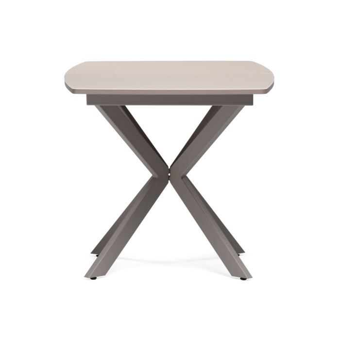 Стеклянный стол Палу 130(170)х80х76 латте / капучино