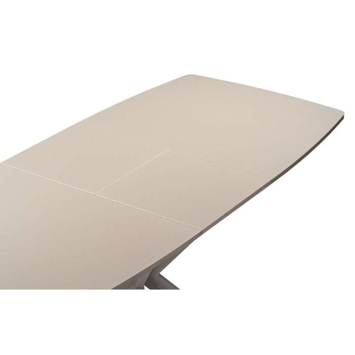 Стеклянный стол Палу 130(170)х80х76 латте / капучино