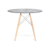 Стеклянный стол PT-151 80х76 clear glass / wood