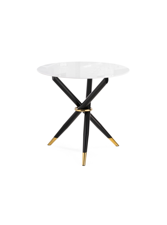 Стеклянный стол Rock 100х75 white / black