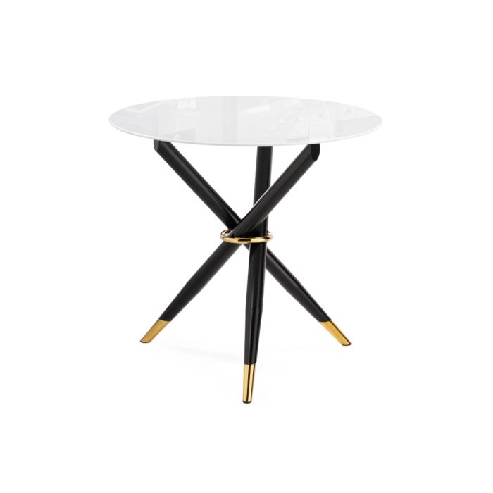 Стеклянный стол Rock 100х75 white / black