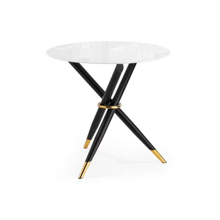 Стеклянный стол Rock 100х75 white / black