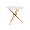 Стеклянный стол Rock 80х75 white / gold