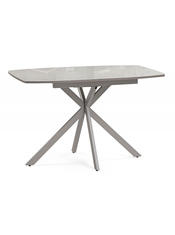 Стеклянный стол Тамаса 120(150)х70х76 латте / капучино