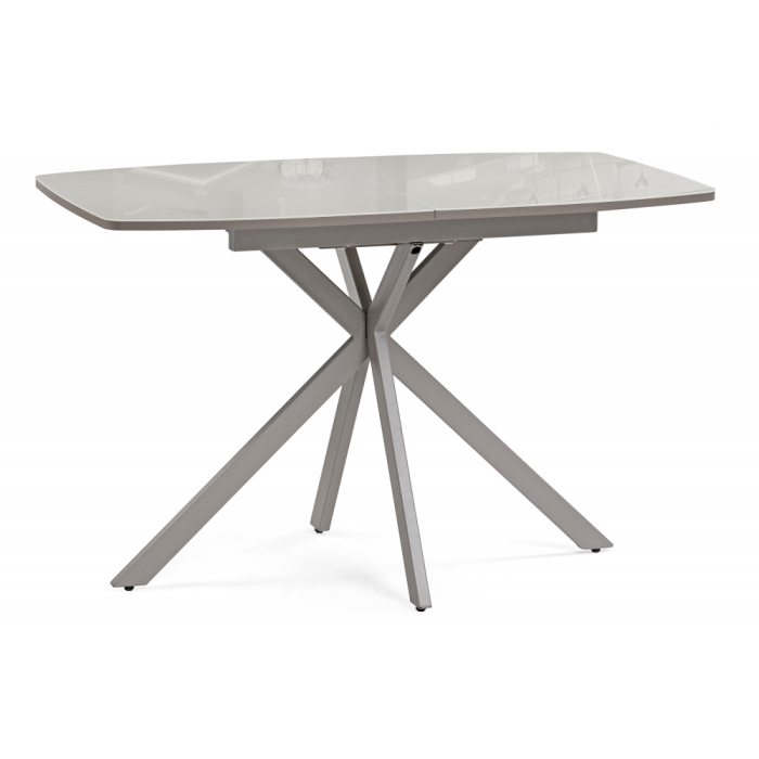 Стеклянный стол Тамаса 120(150)х70х76 латте / капучино