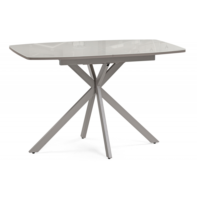 Стеклянный стол Тамаса 120(150)х70х76 латте / капучино