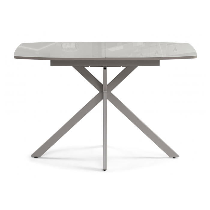 Стеклянный стол Тамаса 120(150)х70х76 латте / капучино