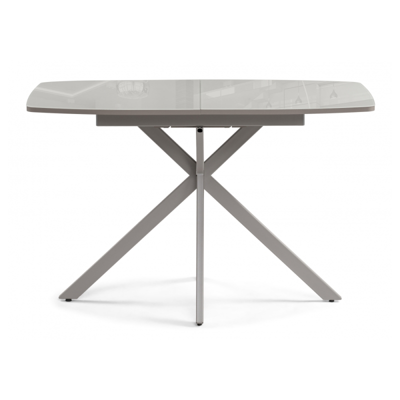 Стеклянный стол Тамаса 120(150)х70х76 латте / капучино