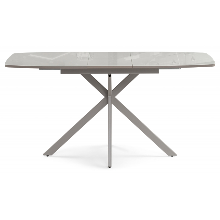 Стеклянный стол Тамаса 120(150)х70х76 латте / капучино