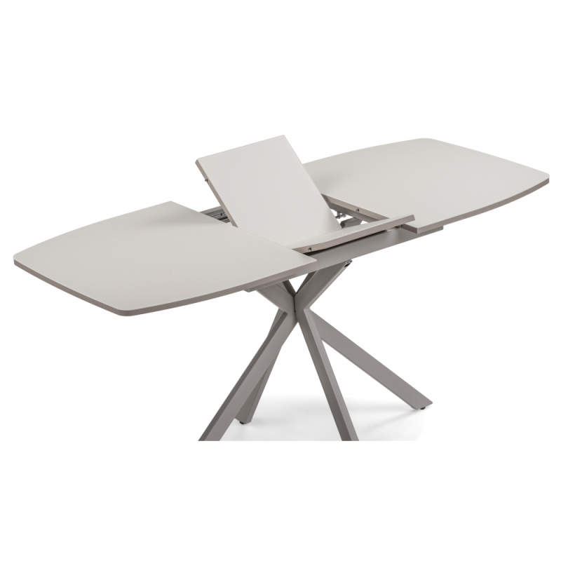 Стеклянный стол Тамаса 120(150)х70х76 матовое стекло латте / капучино