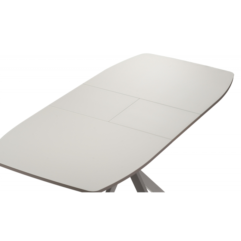 Стеклянный стол Тамаса 120(150)х70х76 матовое стекло латте / капучино