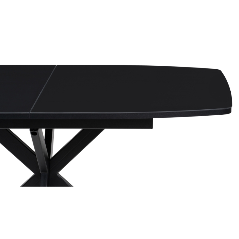 Стеклянный стол Тамаса 120(150)х70х76 черный