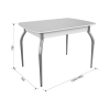 Стеклянный стол Танго 110(146)х75х75 белый / белый