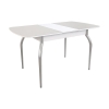 Стеклянный стол Танго 110(146)х75х75 белый / белый