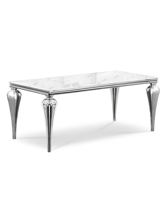 Стеклянный стол Vase 180х90х76 белый