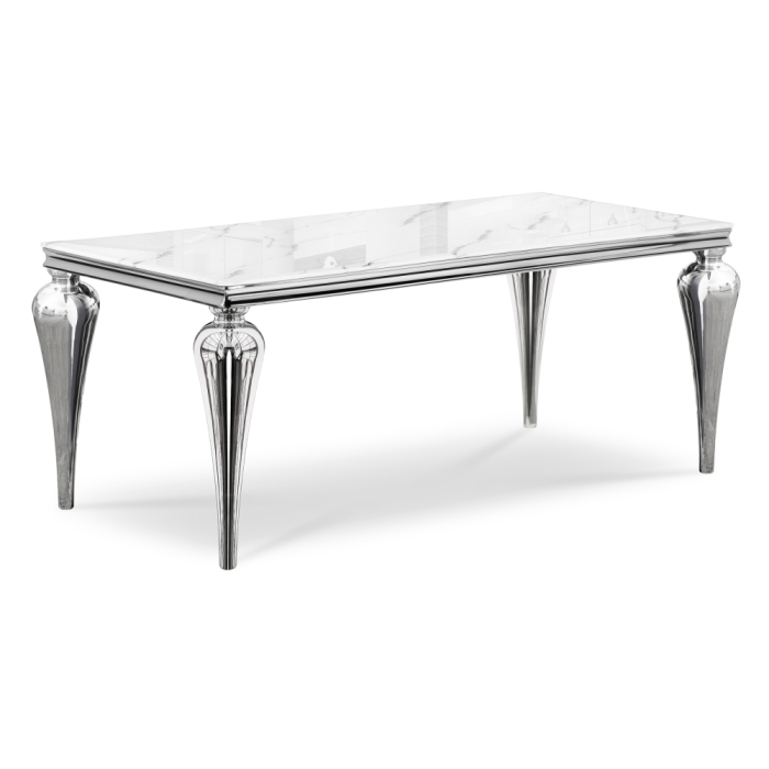 Стеклянный стол Vase 180х90х76 белый