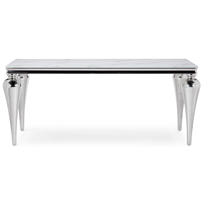 Стеклянный стол Vase 180х90х76 белый