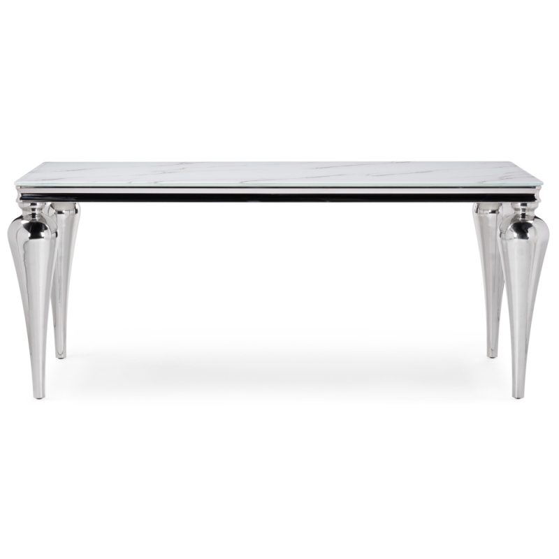 Стеклянный стол Vase 180х90х76 белый