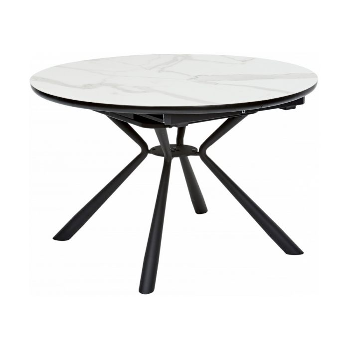 Стеклянный стол Voland bianco TL-45 испанская керамика / black / белый мрамор