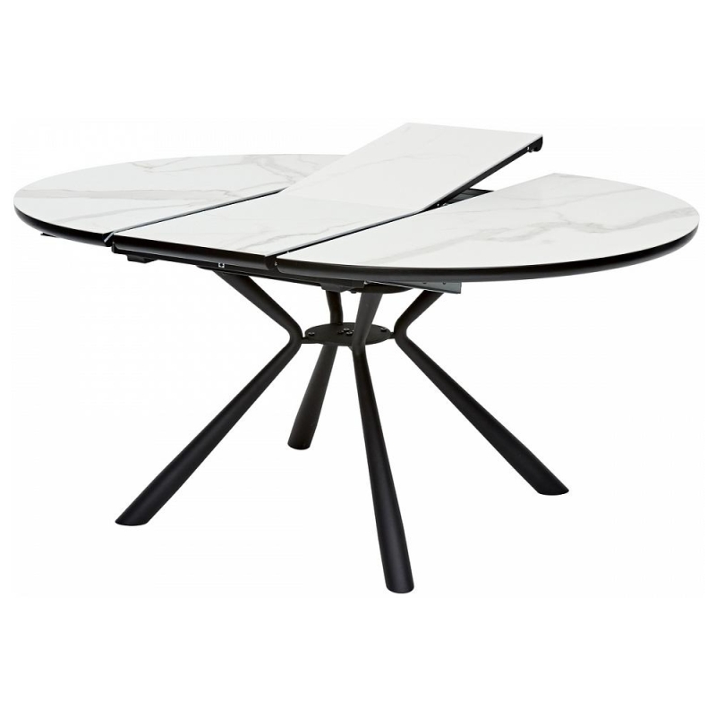 Стеклянный стол Voland bianco TL-45 испанская керамика / black / белый мрамор