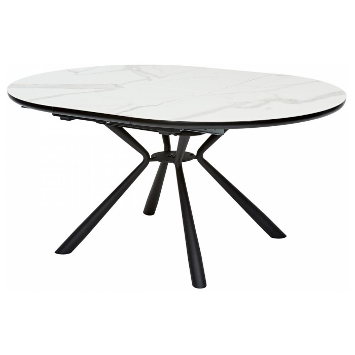 Стеклянный стол Voland bianco TL-45 испанская керамика / black / белый мрамор