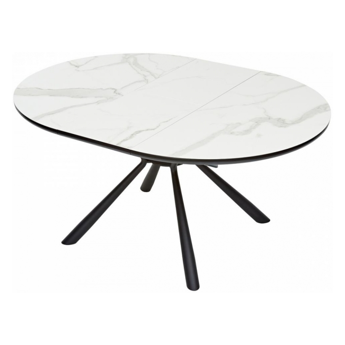 Стеклянный стол Voland bianco TL-45 испанская керамика / black / белый мрамор