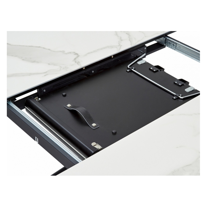 Стеклянный стол Voland bianco TL-45 испанская керамика / black / белый мрамор