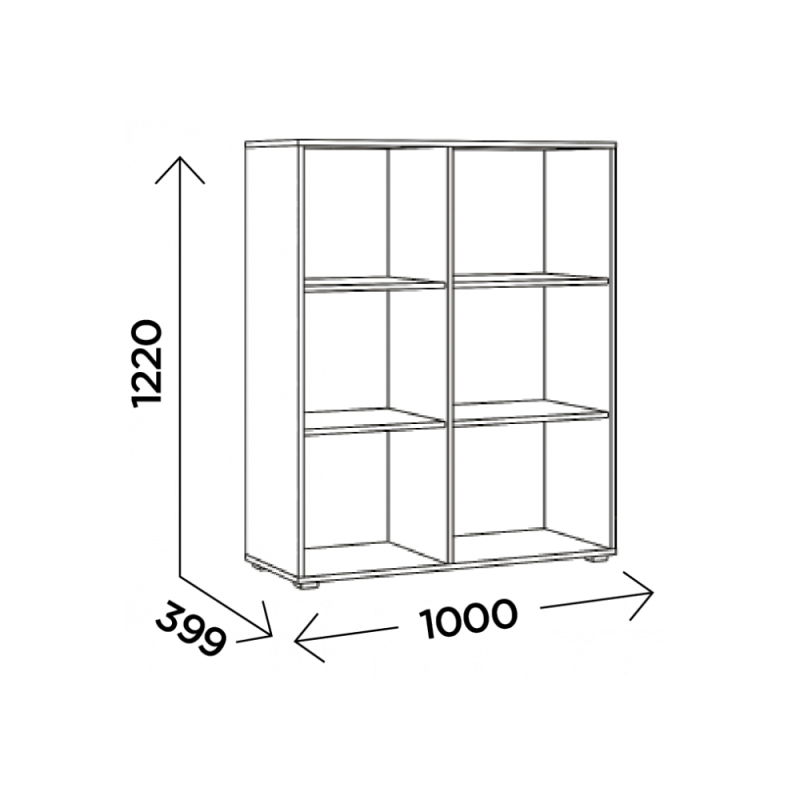 Стеллаж Чернин дуб вотан / графит