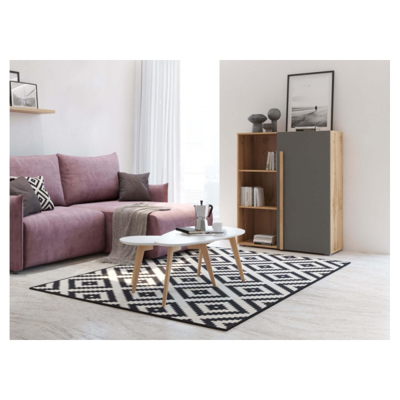 Стеллаж Чернин дуб вотан / графит