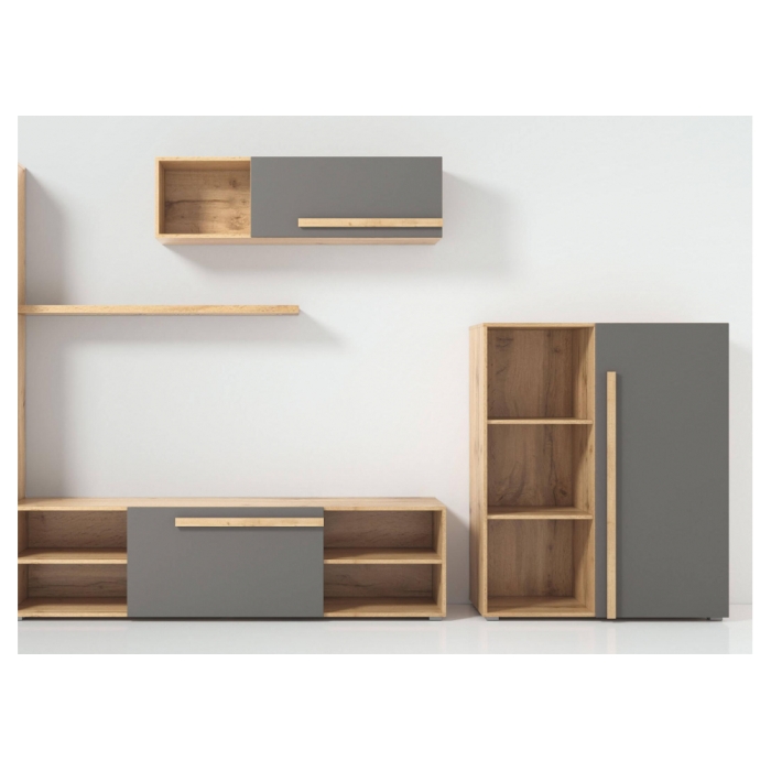 Стеллаж Чернин дуб вотан / графит