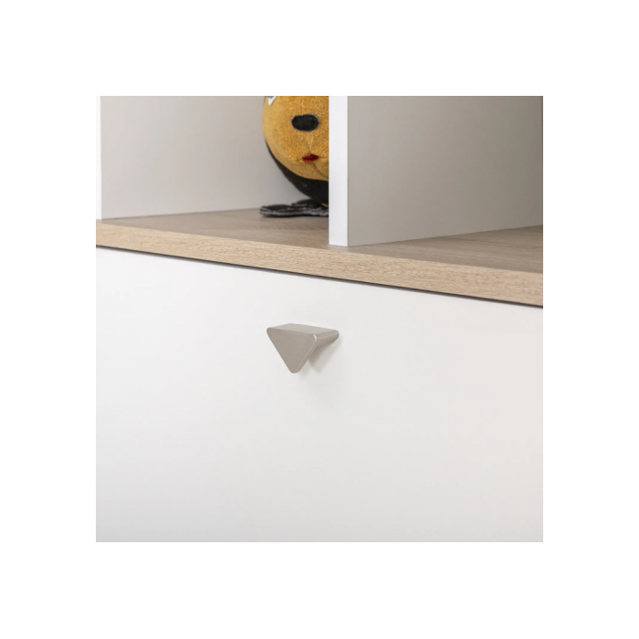 Стеллаж Эльга белый шагрень / дуб белый exclusive