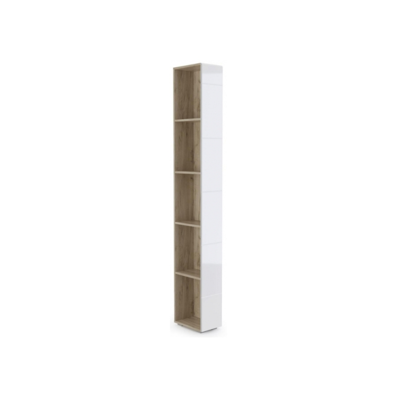 Стеллаж Лайн 10.141 дуб серый craft K 002 PW / белый глянец пвх