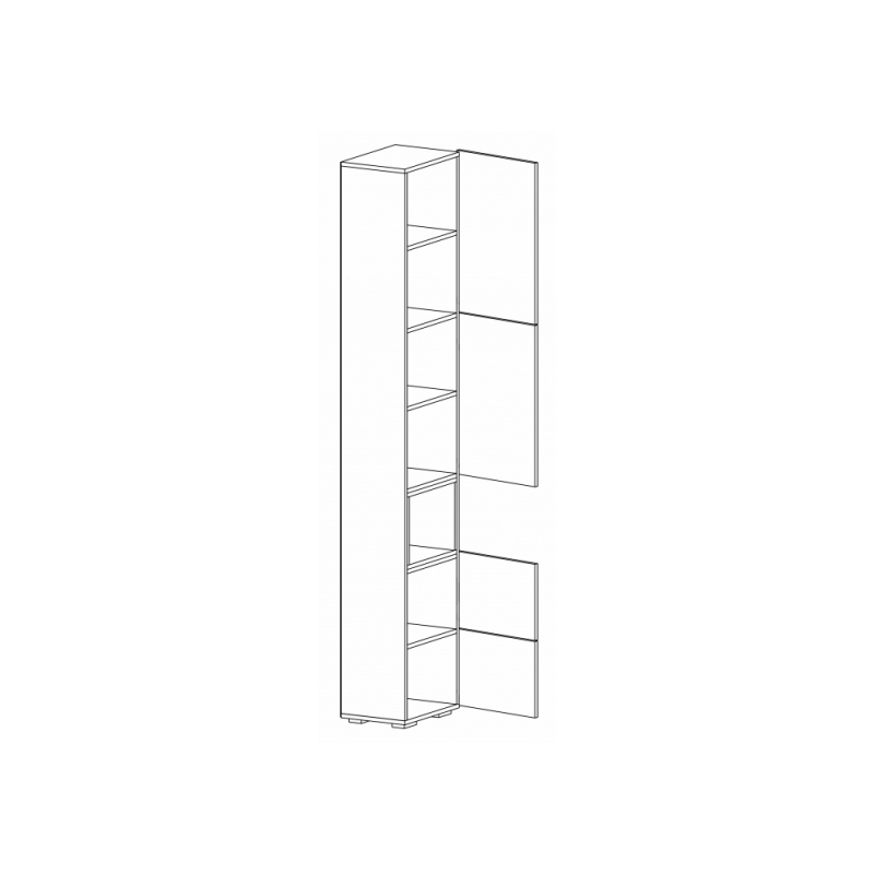 Стеллаж Лонгфорд белый / дуб вотан