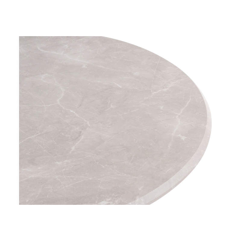 Деревянный стол Абилин 100х76 мрамор светло-серый / белый матовый