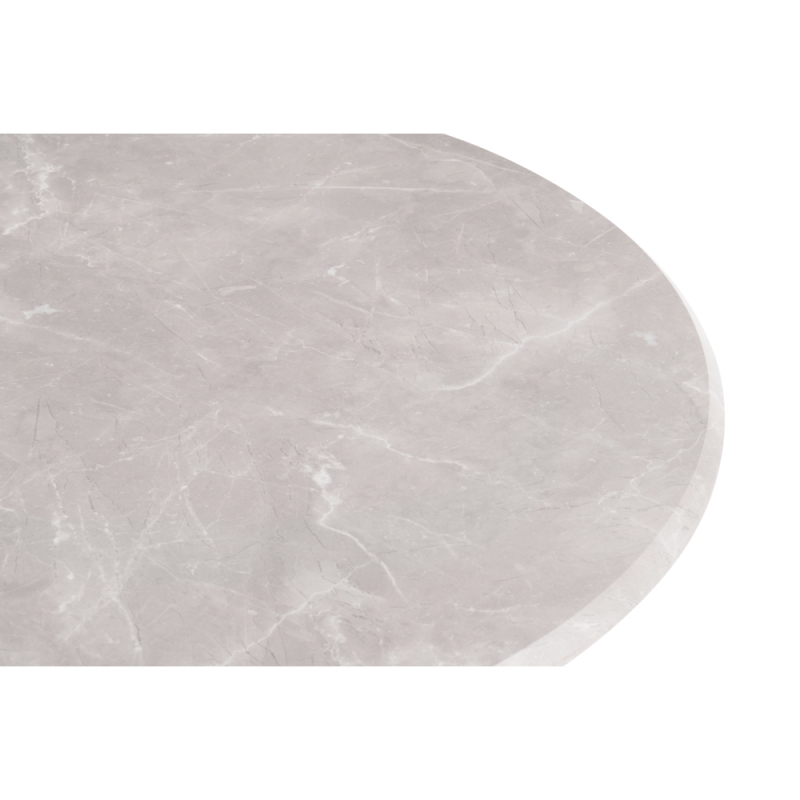 Деревянный стол Абилин 100х76 мрамор светло-серый / черный матовый