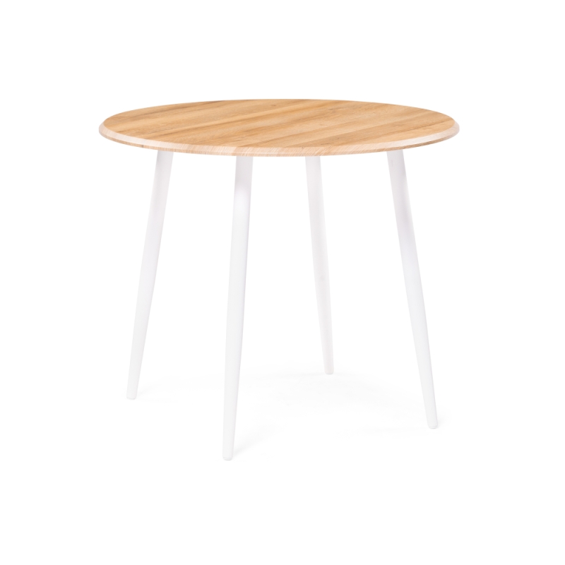 Деревянный стол Абилин 90х76 дуб вотан / белый матовый