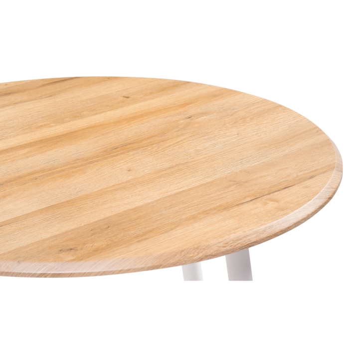 Деревянный стол Абилин 90х76 дуб вотан / белый матовый