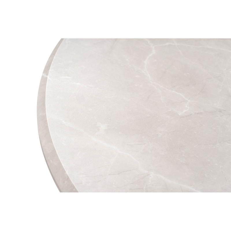 Деревянный стол Абилин 90х76 мрамор светло-серый / белый матовый