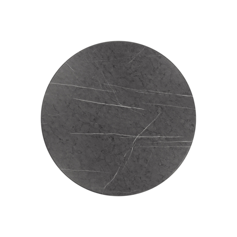 Деревянный стол Абилин 90х76 мрамор черный / черный матовый