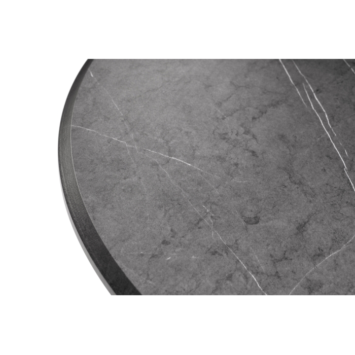 Деревянный стол Абилин 90х76 мрамор черный / черный матовый