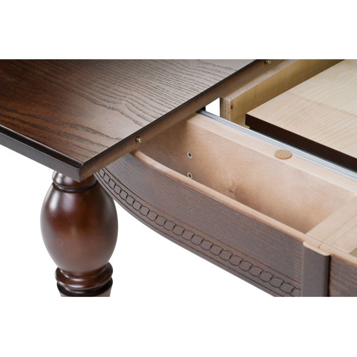 Стол Авилла 150(200)х110х77 орех темный / орех