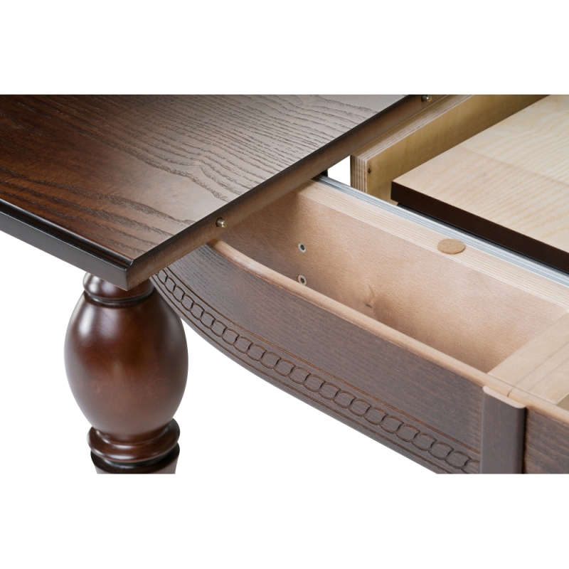 Стол Авилла 150(200)х110х77 орех темный / орех