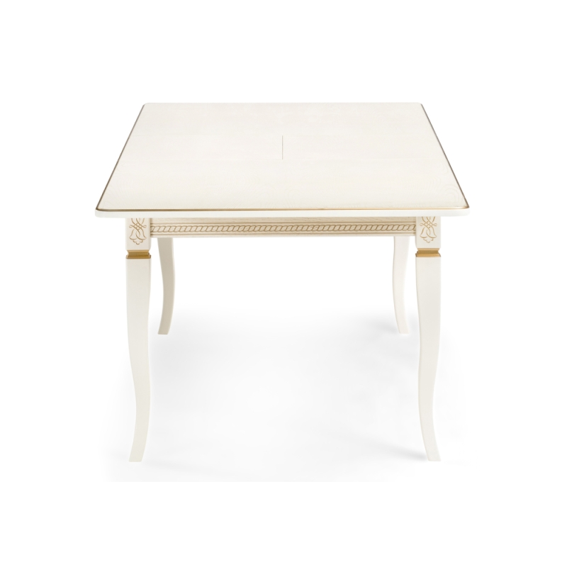 Стол Балмет 200(259)х100х77 молочный / золото